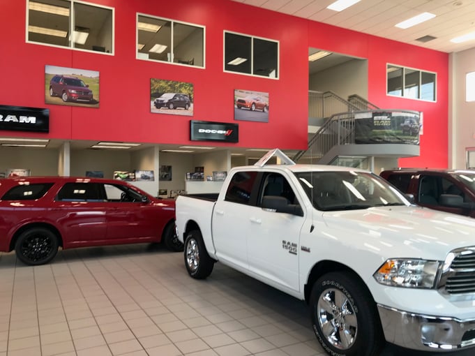 Burnsville Dodge RAM showroom