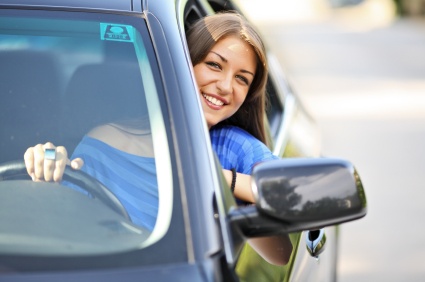 WOMAN AND HER CAR