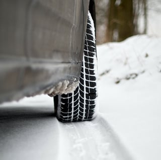 Tires on the snow