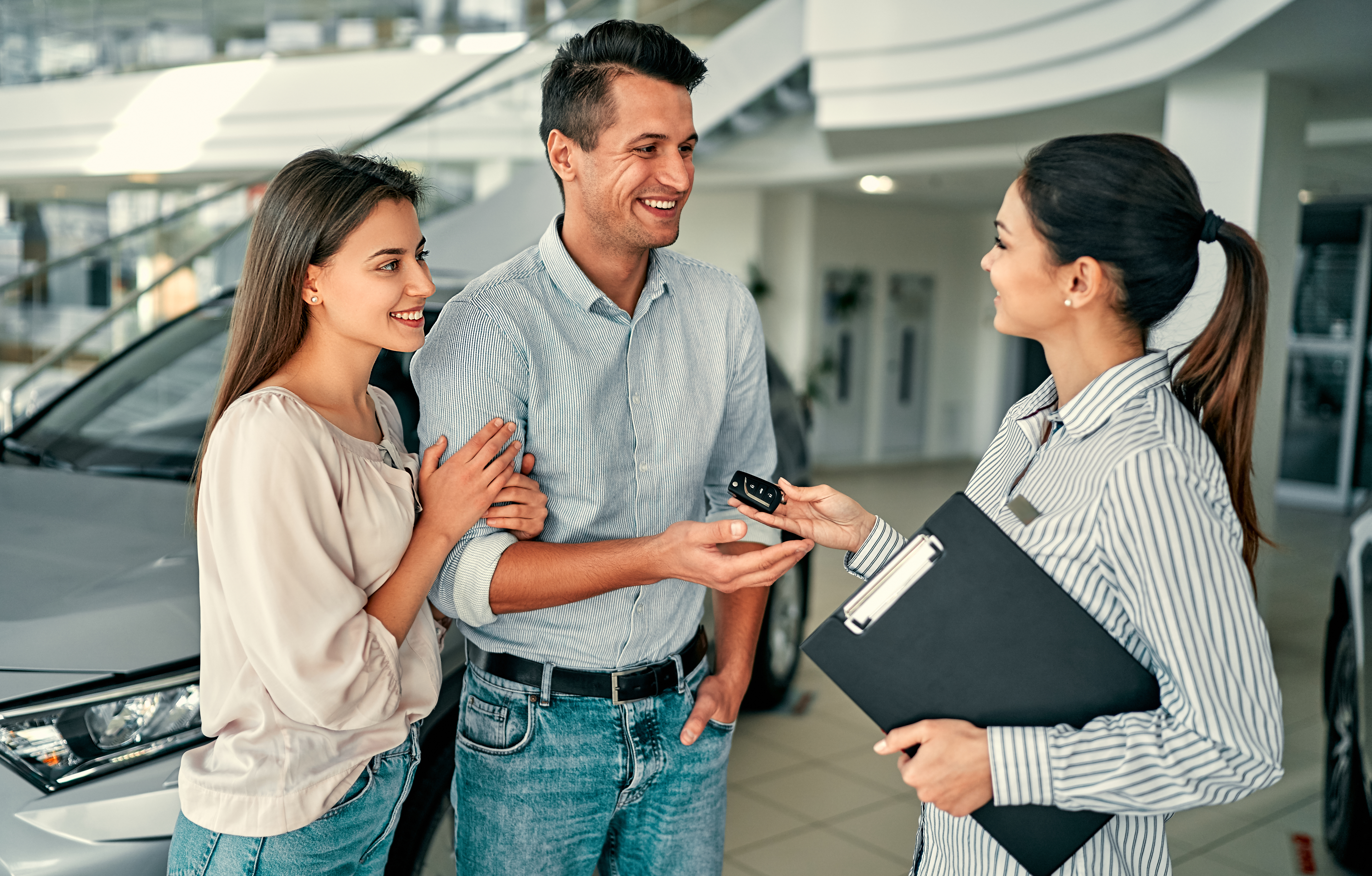 salesperson at car dealership